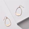 Goldtone Hammered Open Teardrop Earrings