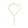 Goldtone Hanging Stars Necklace - White