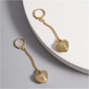 Goldtone Heart Chain Drop Earrings