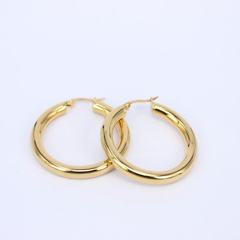 Goldtone Huggie Hoop Earrings