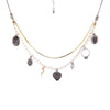 Goldtone Imitation Pearl Charmed Layered Necklace - White