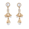 Goldtone Imitation Pearl Drop Earrings