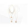 Goldtone Imitation Pearl Interchangeable Layered Necklaces - White