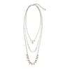 Goldtone Layered Necklace - White