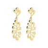 Goldtone Leaf Drop Earrings