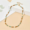 Goldtone Miyuki Seed Bead & Freshwater Necklace In Brown And Turquoise - White