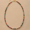 Goldtone Multi Colored Beaded Necklace - White