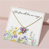 Goldtone Multi Colored Butterfly She Flies With Her Own Wings Necklace - White