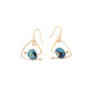 Goldtone Multi Colored Stone Earrings