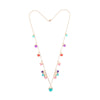 Goldtone Multi Colored Tulip Necklace - White