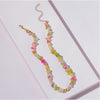 Goldtone Multi Coloured Beaded Necklace - White