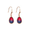 Goldtone Ombre Crystal Teardrop Drop Earrings