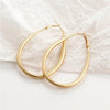 Goldtone Oval Hoop Earrings