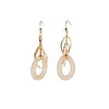 Goldtone Oval Mesh Drop Earrings