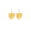 Goldtone Palm Frond Threader Earrings