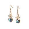 Goldtone Paradise Shine Circular And Floral Swarovski Crystal Earrings