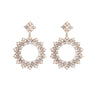 Goldtone Pearl Encrusted Sun Drop Earrings