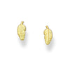 Goldtone Plated Sterling Silver Leaf Stud Earrings