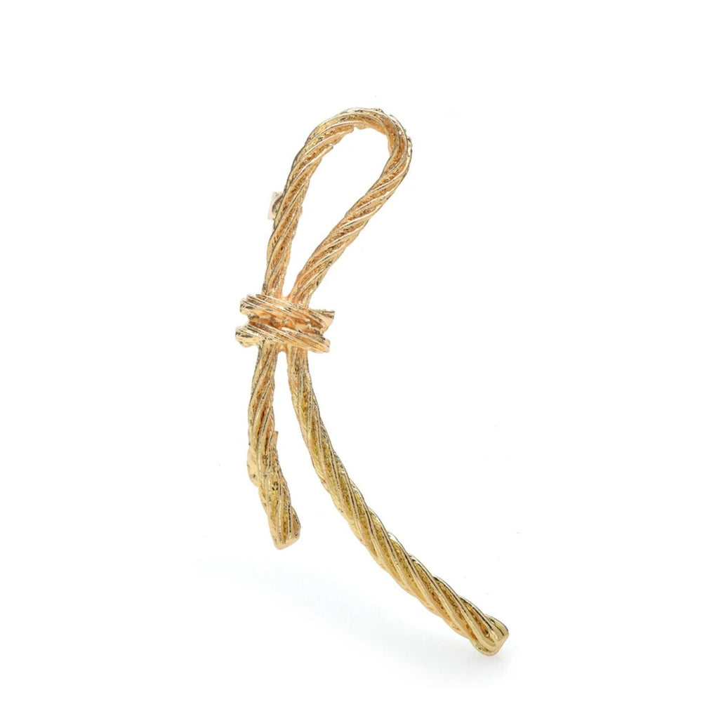 Goldtone Rope Knot Brooch