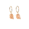 Goldtone Shell Huggie Hoop Earrings