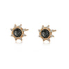 Goldtone Silvernight Swarovski Crystal Sun Stud Earrings - Goldtone Silvernight