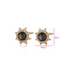 Goldtone Silvernight Swarovski Crystal Sun Stud Earrings - Goldtone Silvernight