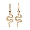 Goldtone Snake Hooped Drop Earrings