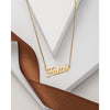 Goldtone Stainless Steel Faith Pendant Necklace - White