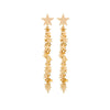 Goldtone Star Cluster Drop Earrings