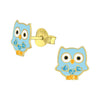 Goldtone Sterling Silver Plated Blue Owl Children