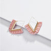 Goldtone Tassel Triangle Drop Earrings