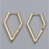 Goldtone Triangular Hoop Earrings