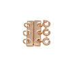 Goldtone Triple Necklace Spacer Clasp - White