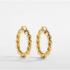 Goldtone Twisted Hoop Earrings