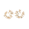 Goldtone Vine Circular Hoop Earrings