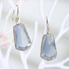 Goldtone Vintage Blue Crystal Drop Earrings