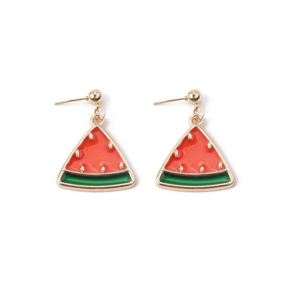 Goldtone Watermelon Drop Earrings