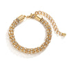 Goldtone & Clear Crystal Necklace And Bracelet Set - White