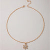 Goldtone & Clear Crystal Snowflake Pendant Necklace - White