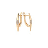 Goldtone & Clear Crystal Spiked Hoop Earrings