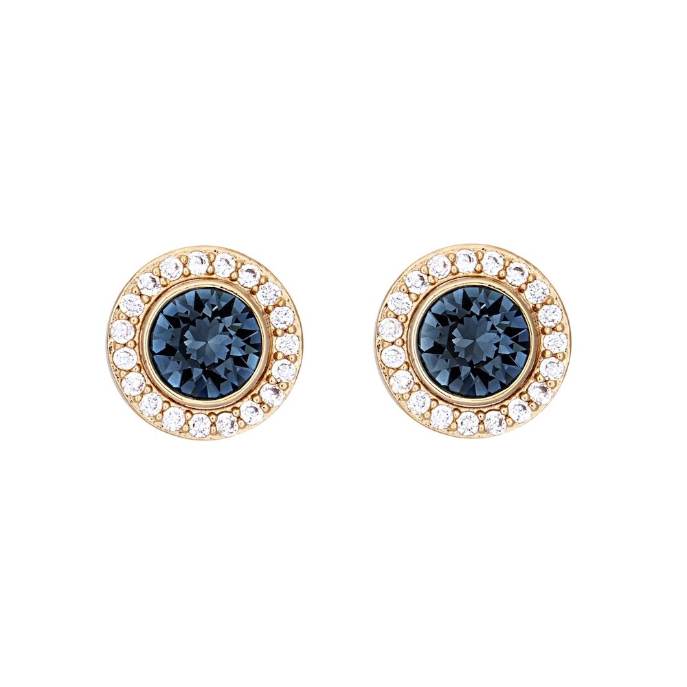 Goldtone & Crystal Two-in-One Halo Stud Earrings