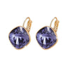 Goldtone & Cushion Cut Crystal Leverback Earrings