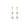 Goldtone & Faux Pearl Floral Drop Earrings