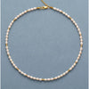 Goldtone & Freshwater Pearl Choker Necklace - White