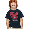 Gonzaga University Football Ball Kids T Shirt for Youth Boys and Girls