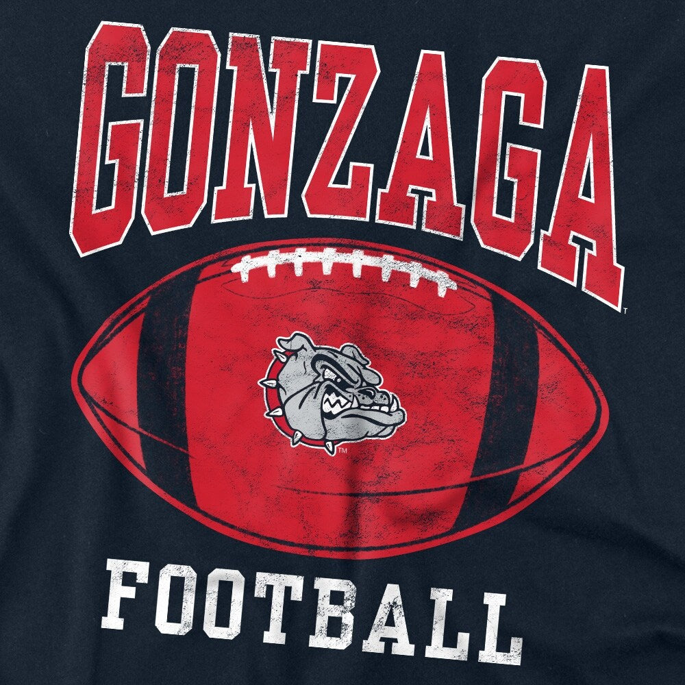 Gonzaga University Football Ball Kids T Shirt for Youth Boys and Girls