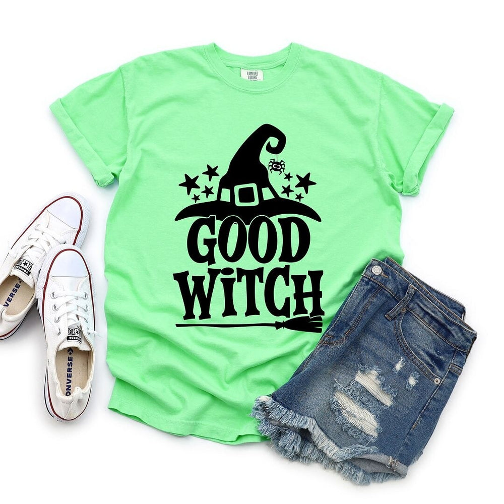 Good Witch Broom Garment Dyed Tee