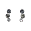 Graduated Ombre Circular Crystal Stud Earrings