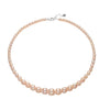 Graduated Peach Freshwater Pearl Necklace - White