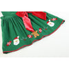 Green Corduroy Christmas Applique Dress